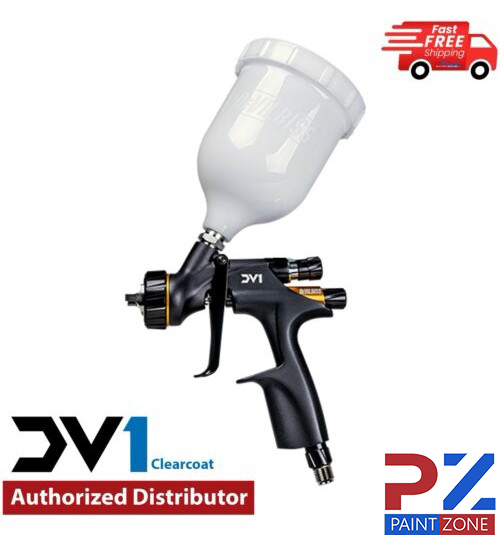 DeVilbiss DV1 Clearcoat Spray Gun 1.3mm Lacquer Application Gun and Cup Set